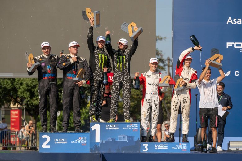 Oliver Solberg, Gus Greensmith, Yohan Rossel