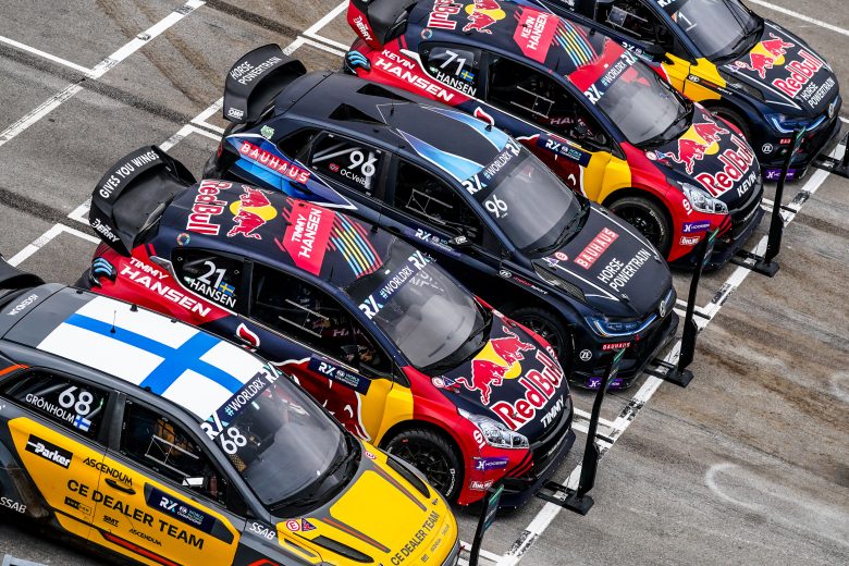 Timmy Hansen, Kevin Hansen, Ole Christian Veiby, Johan Kristoffersson and Niclas Groenholm