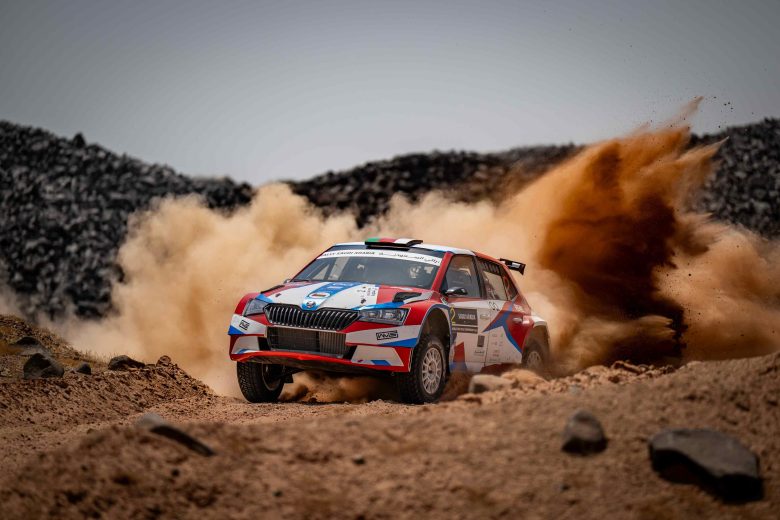 Abdullah Al-Rawahi in action at Rally Saudi Arabia.