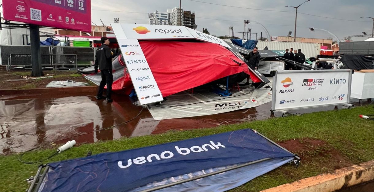 Storm damages Rally Paraguay service park – DirtFish